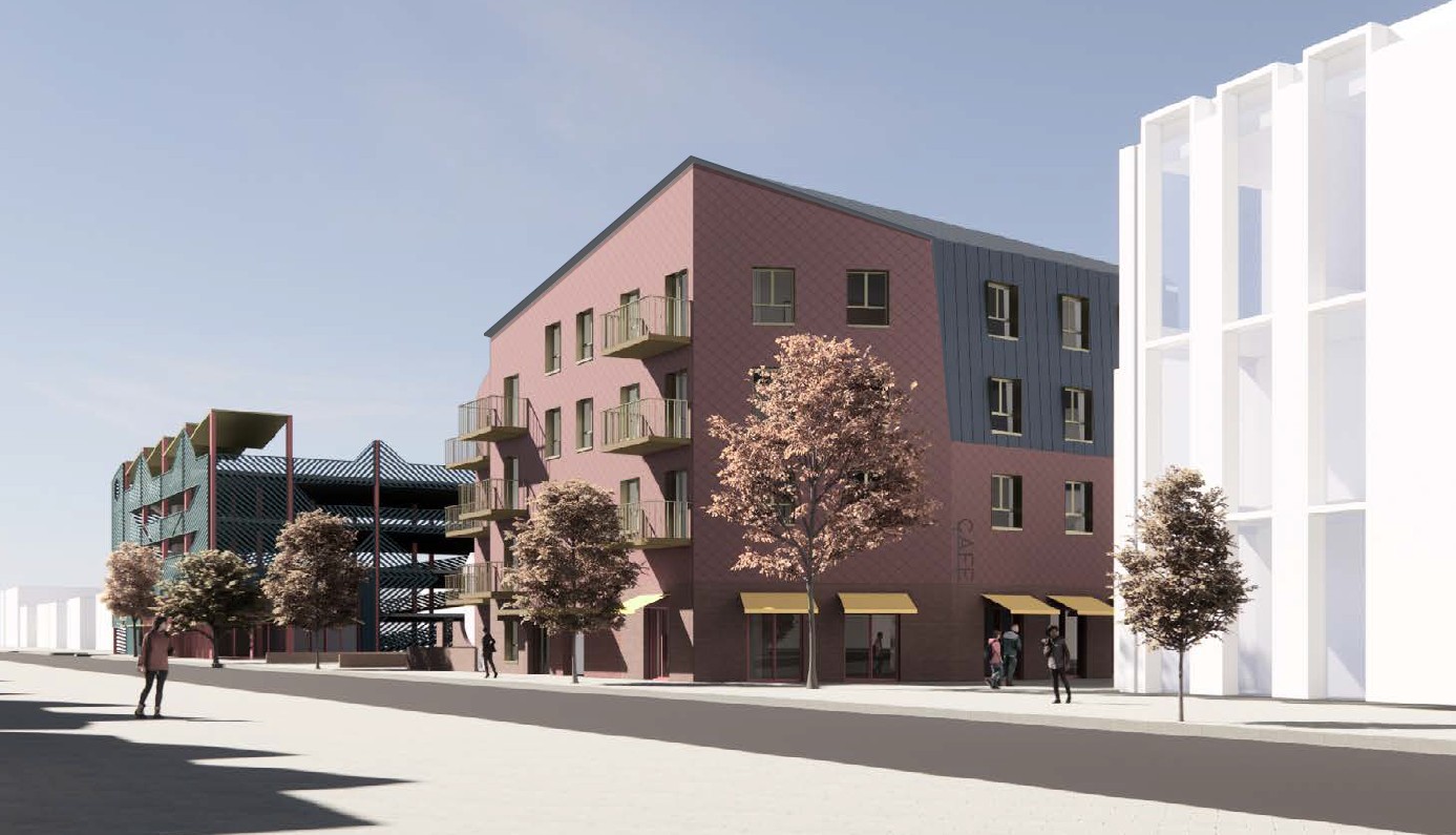 Design showing Carnarvon Terrace and the new car park