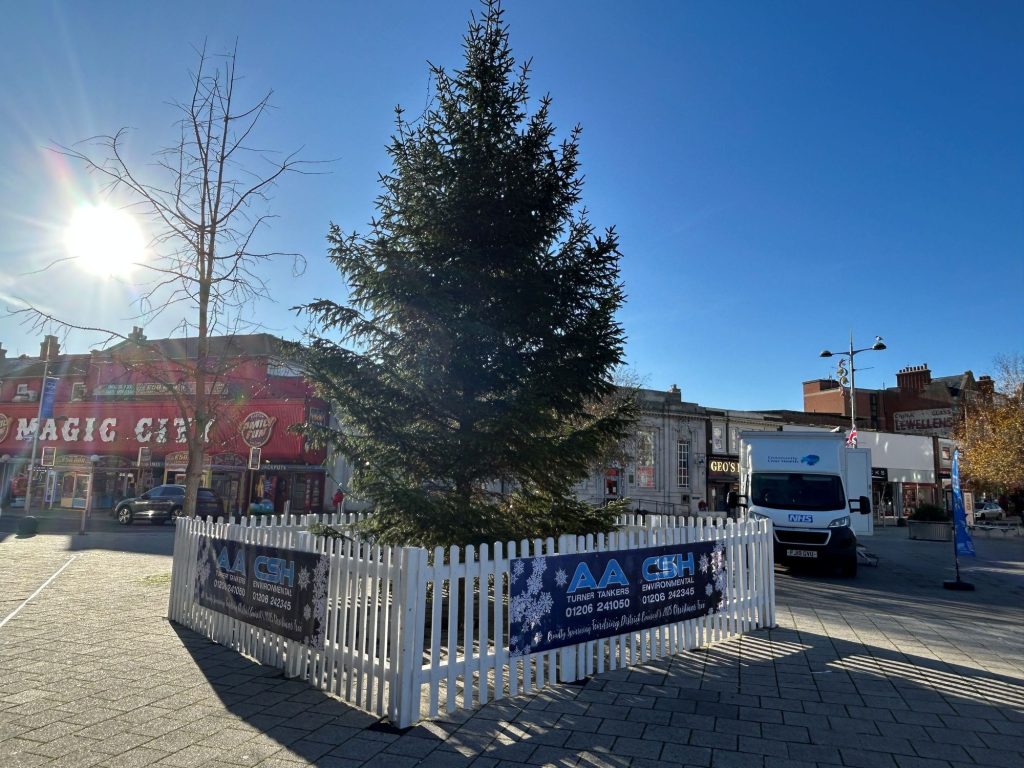 Clacton's Christmas tree set up in the town centre