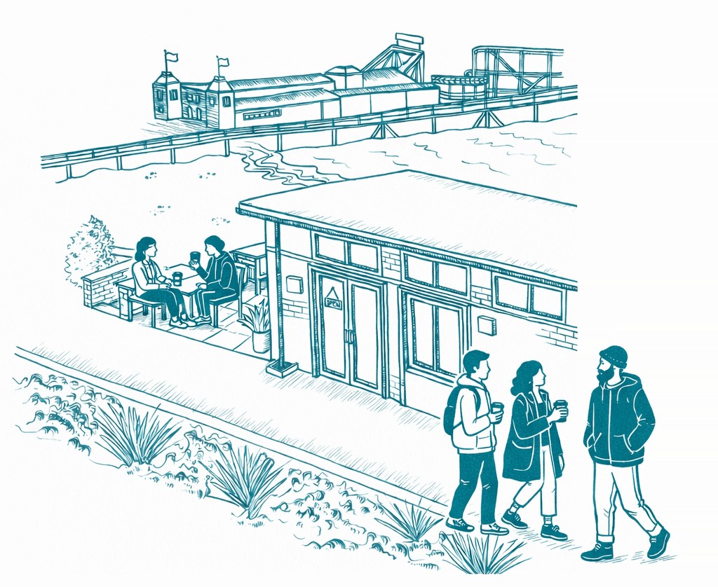 An artists impression of how the new seafront venue could look